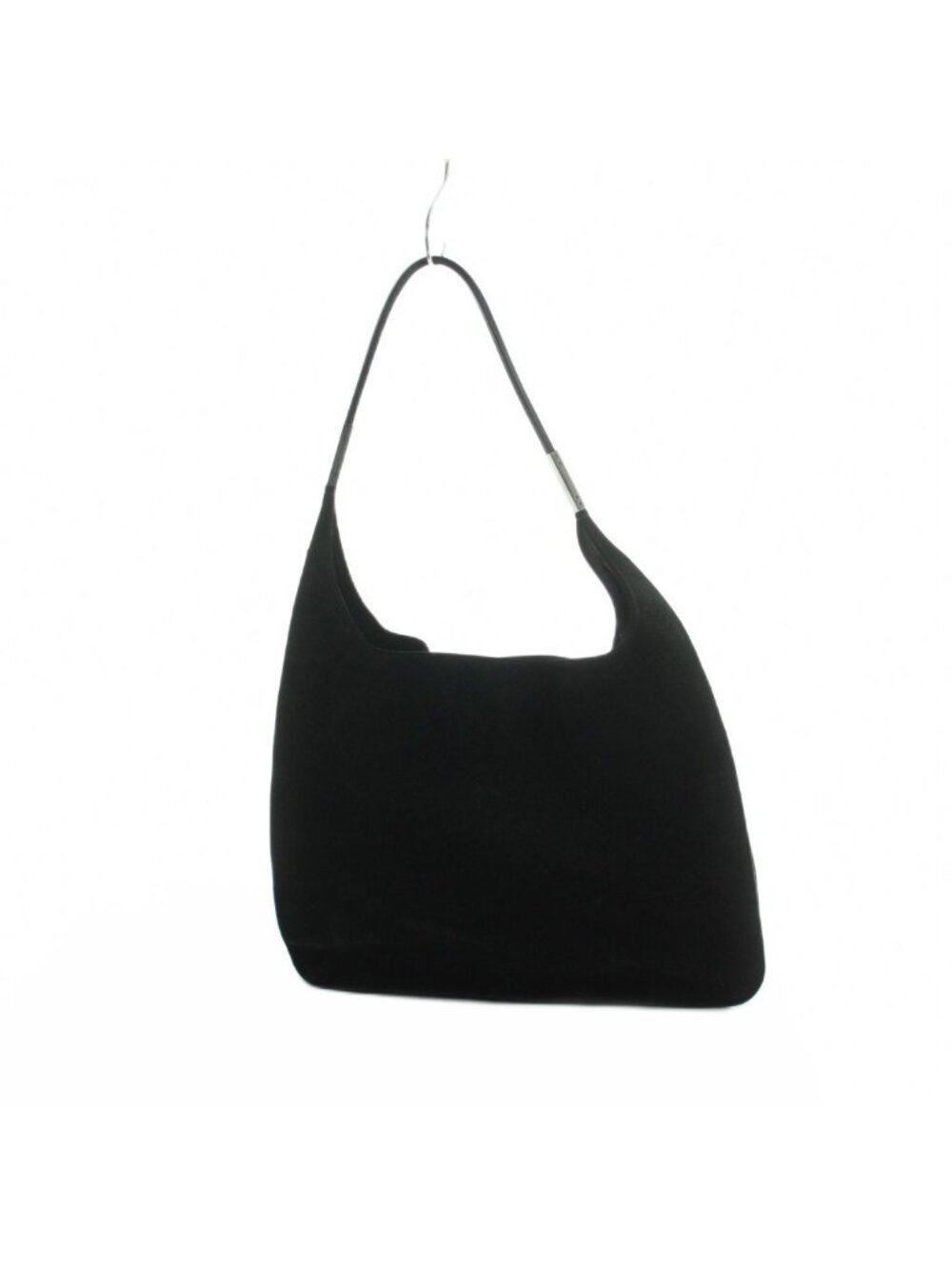 Gucci Shoulder Handbag Suede Logo Black - Picture 2 of 8